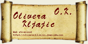 Olivera Kljajić vizit kartica